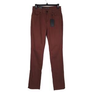 Slim Fit Men's Jeans in Burgundy by Unbranded